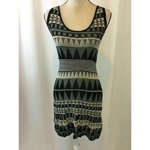 Arden B Black White Sweater Tank Mini dress